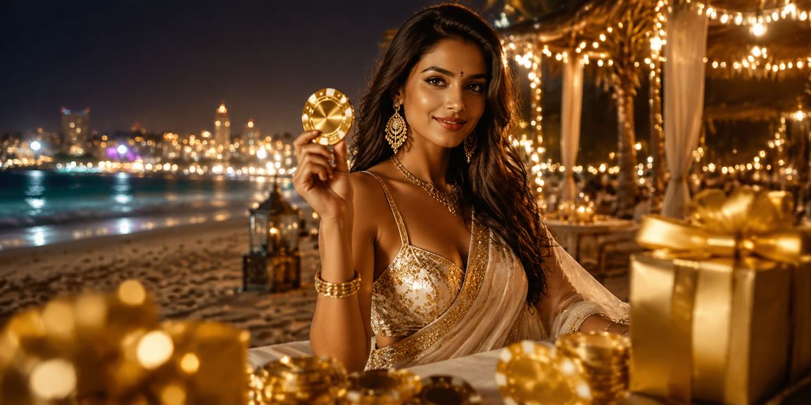 Indian casino and sports betting on mobile device with festive energy